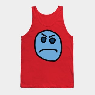 Angry blue face Tank Top